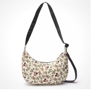 Baggu Disney Medium Nylon Crescent Bag  Mickey Minnie Storybrook Floral- NWT